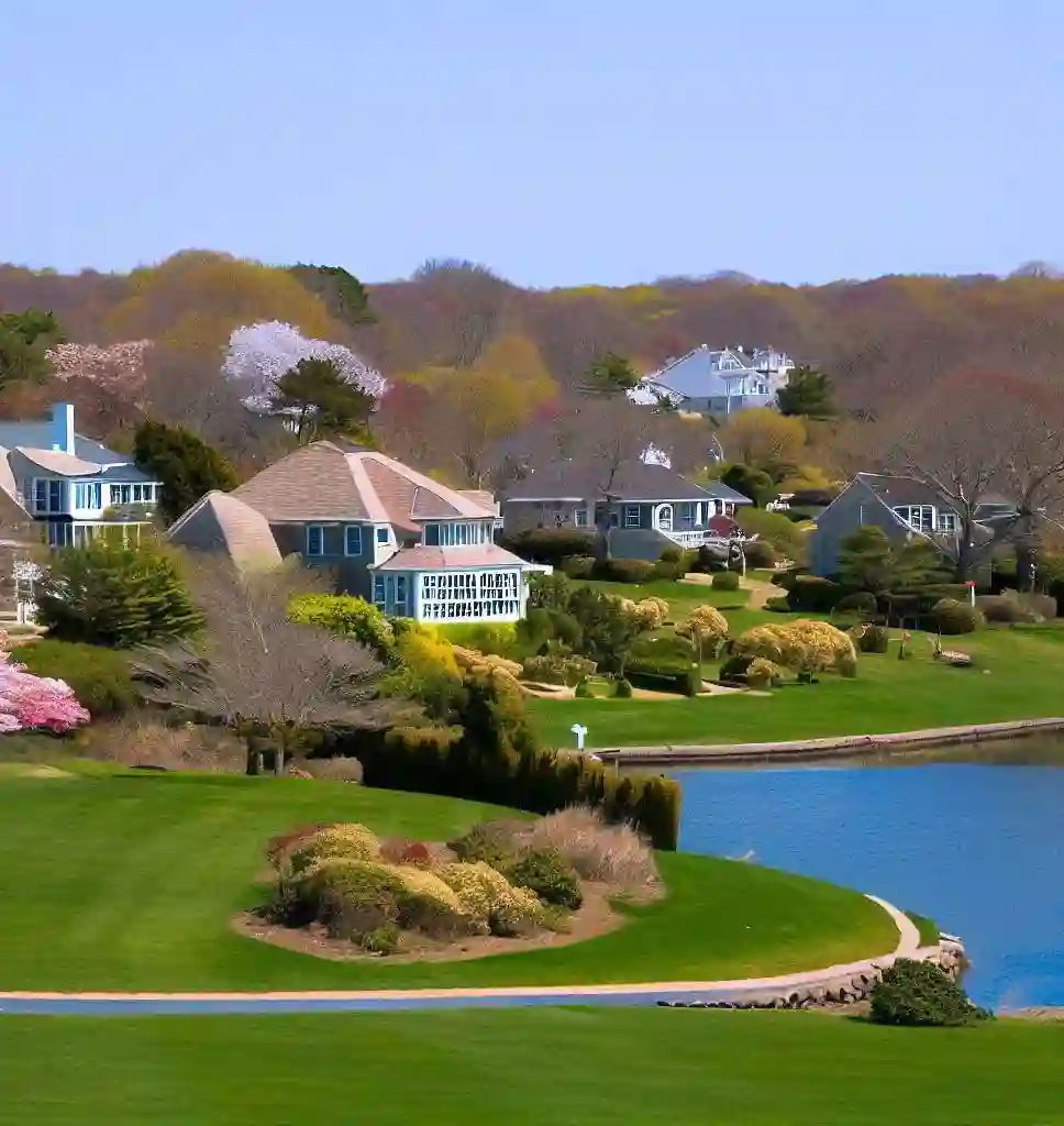 Rural Homes in Rhode Island during spring